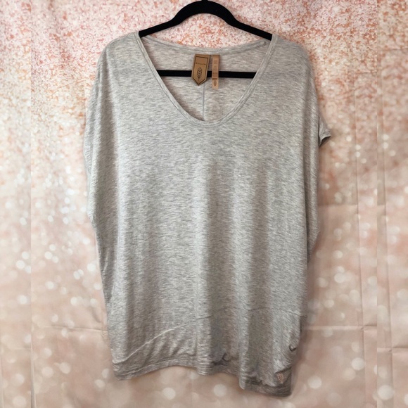 Indygena Tops - Indygena Voolama Tee, Heathered Gray